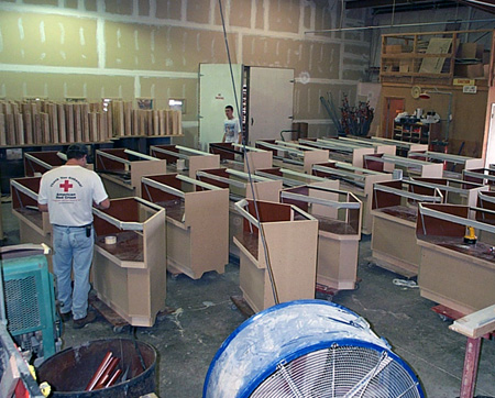 Pav & Broome showcases under construction